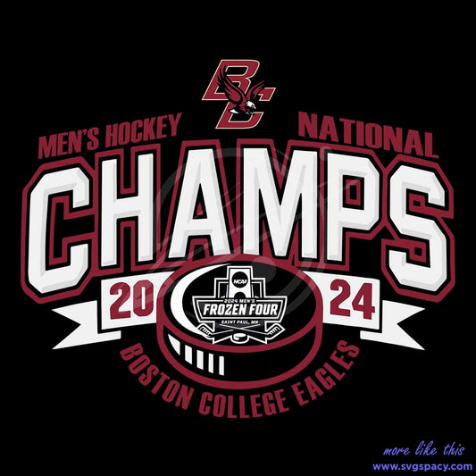 2024 Hockey National Champions Boston College Eagles SVG