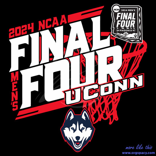 2024 NCAA Final Four UConn Huskies Basketball SVG
