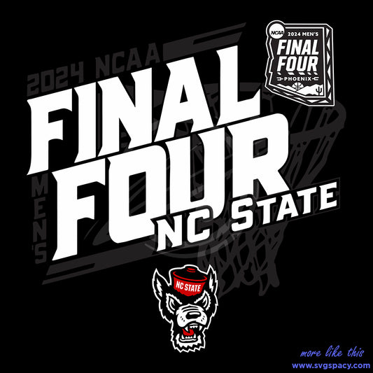 2024 NCAA Mens Final Four NC State Basketball SVG