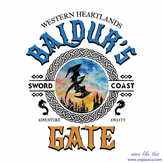 Baldurs Gate Western Heartlands Vintage PNG