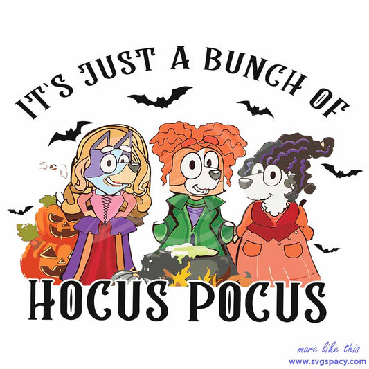 Bluey Hocus Pocus Family Halloween Witch SVG