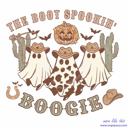 Boot Spookin Boogie Western SVG