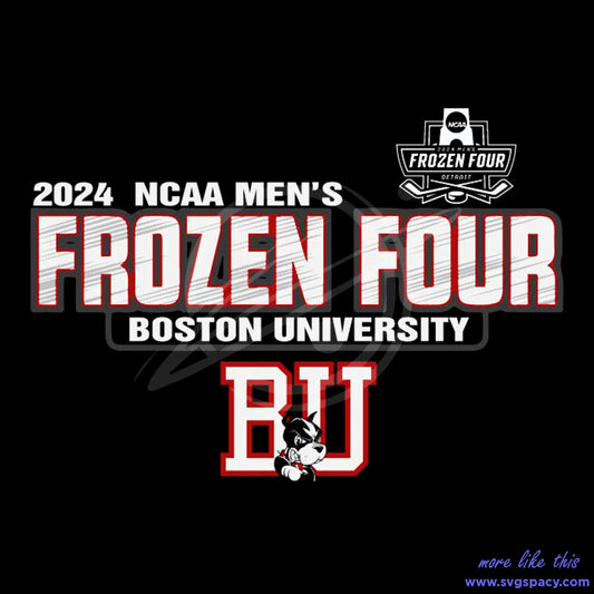 Boston University 2024 NCAA Frozen Four Hockey SVG