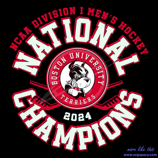 Boston University Mens Hockey National Champions SVG