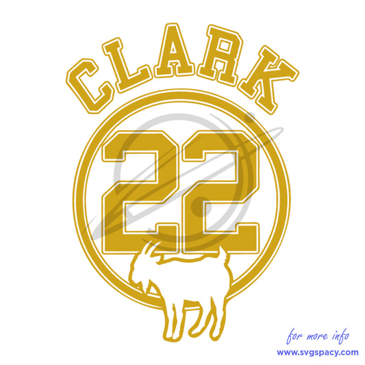 Clark Goat 22 Caitlin Iowa Basketball SVG