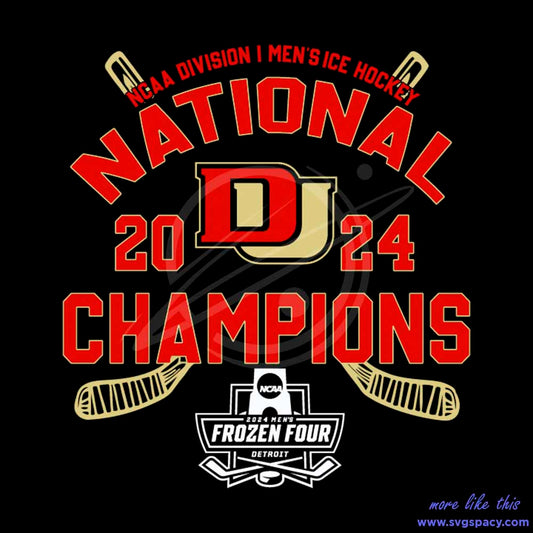 Denver Pioneers 2024 Ice Hockey National Champions SVG