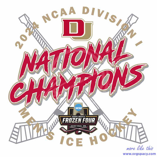 Denver Pioneers National Champions Men's Ice Hockey SVG