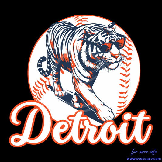 Detroit Baseball MLB Game Day SVG