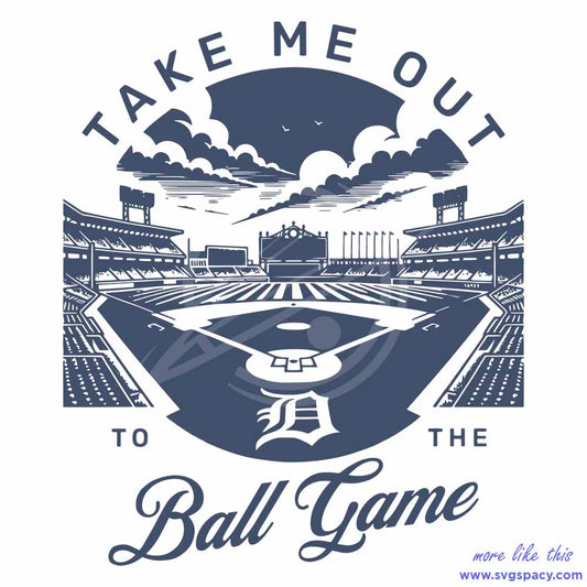 Detroit Take Me Out To The Ball Game SVG