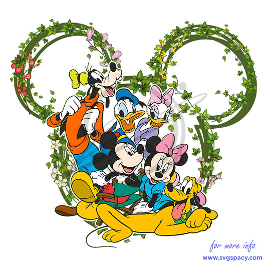Disneyland Plant Ears Mickey Friends PNG