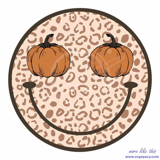 Fall Smiley Face Pumpkin Season SVG