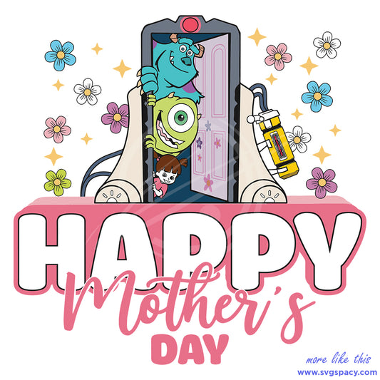 Happy Mothers Day Monster Mom SVG