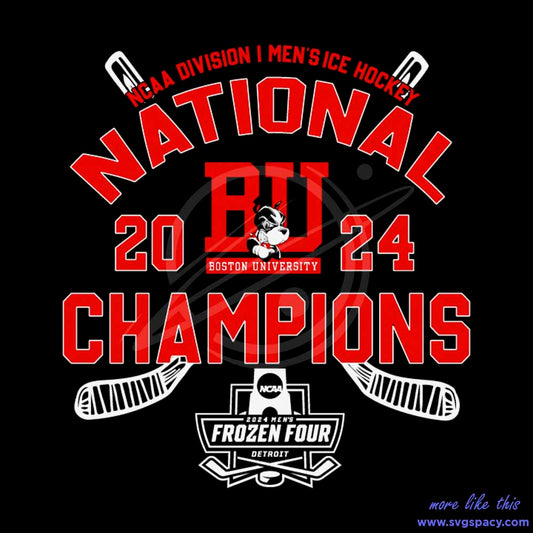 Ice Hockey National Champions Boston University SVG