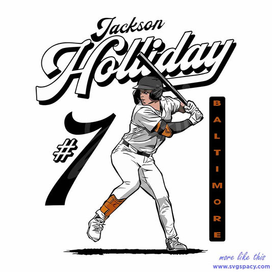 Jackson Holliday Baltimore Orioles Baseball Player SVG