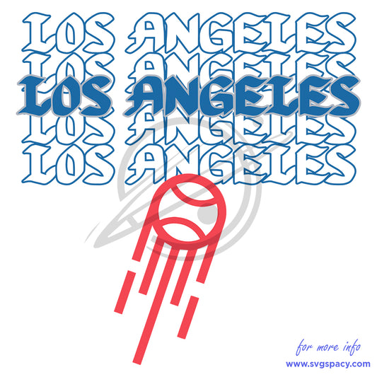 Los Angeles Baseball Team Logo SVG