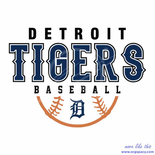 MLB Detroit Tigers Baseball Logo SVG