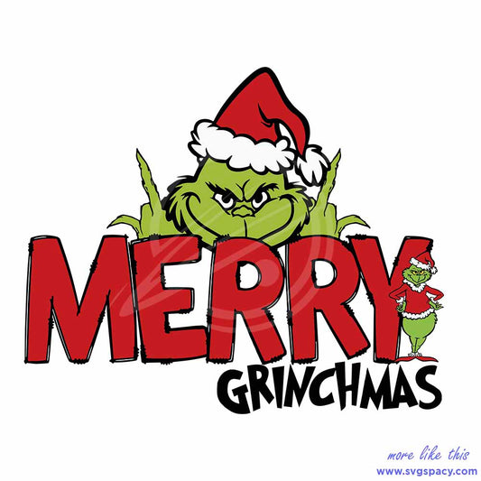 Merry Grinchmas Santa Claus SVG
