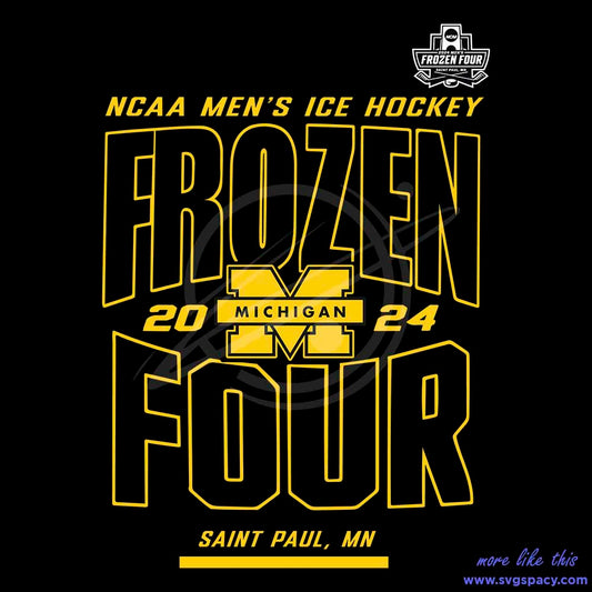 Michigan Wolverines NCAA Mens Hockey Frozen Four SVG
