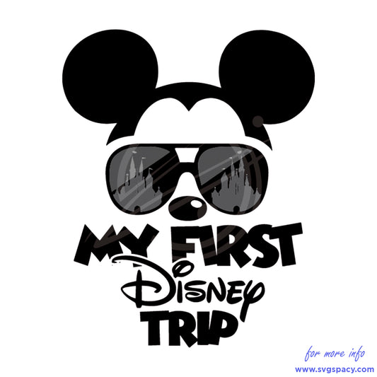 My First Disney Trip Mickey Glasses SVG