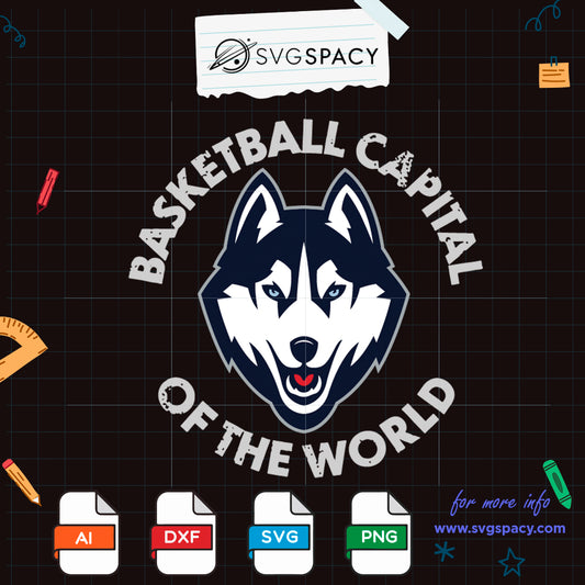 NCAA Uconn Basketball Capital Of The World SVG