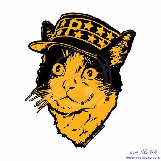 Pittsburgh Pirates Baseball Cat SVG
