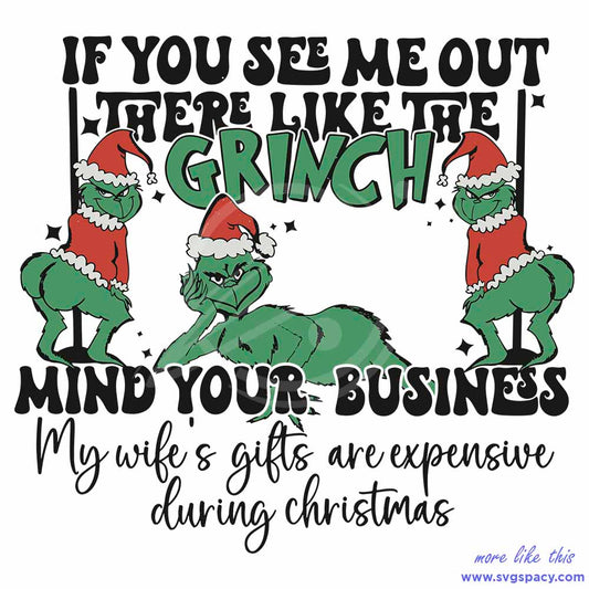 Retro Santa Grinch Christmas Quotes SVG