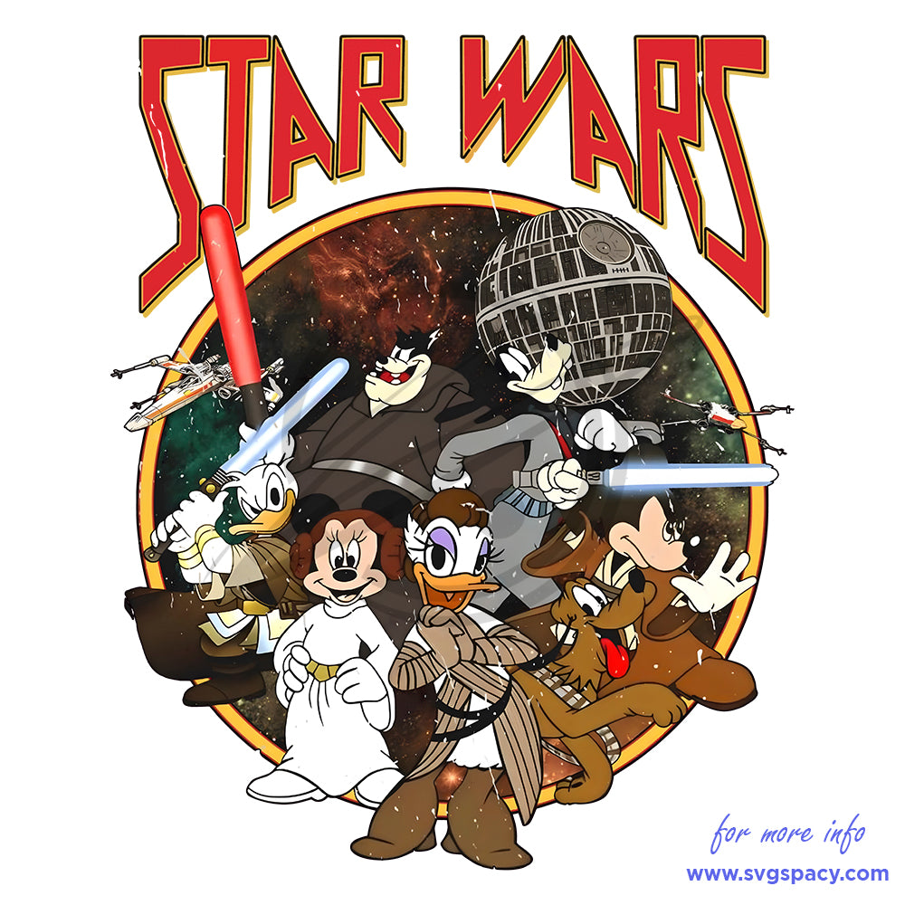 Retro Star Wars Day Mickey And Friends PNG