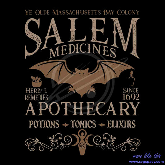 Salem Medicines Apothecary Halloween SVG