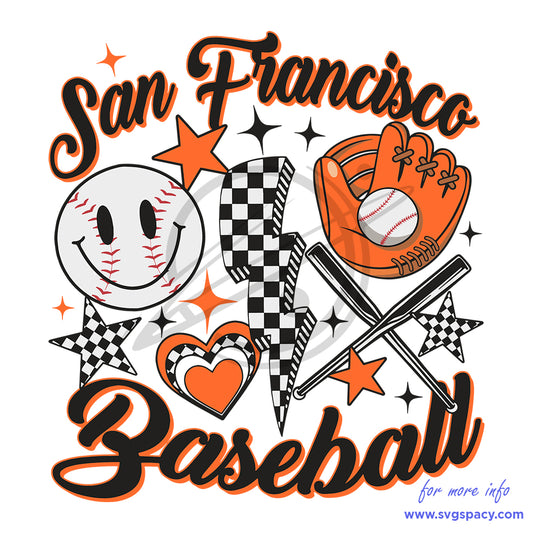 San Francisco Baseball Retro MLB SVG