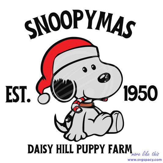 Snoopymas Est 1950 SVG Daisy Hill Puppy Farm File