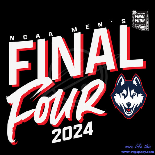 UConn Huskies Final Four 2024 NCAA Mens Basketball SVG